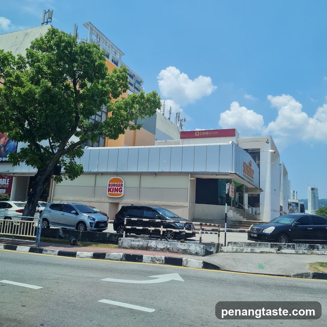 Burger King storefront with Cimb Bank signage