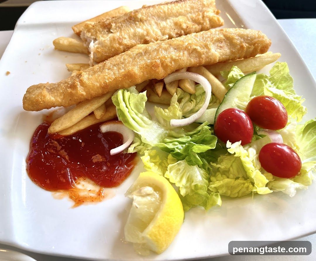Fish and Chips with Salad