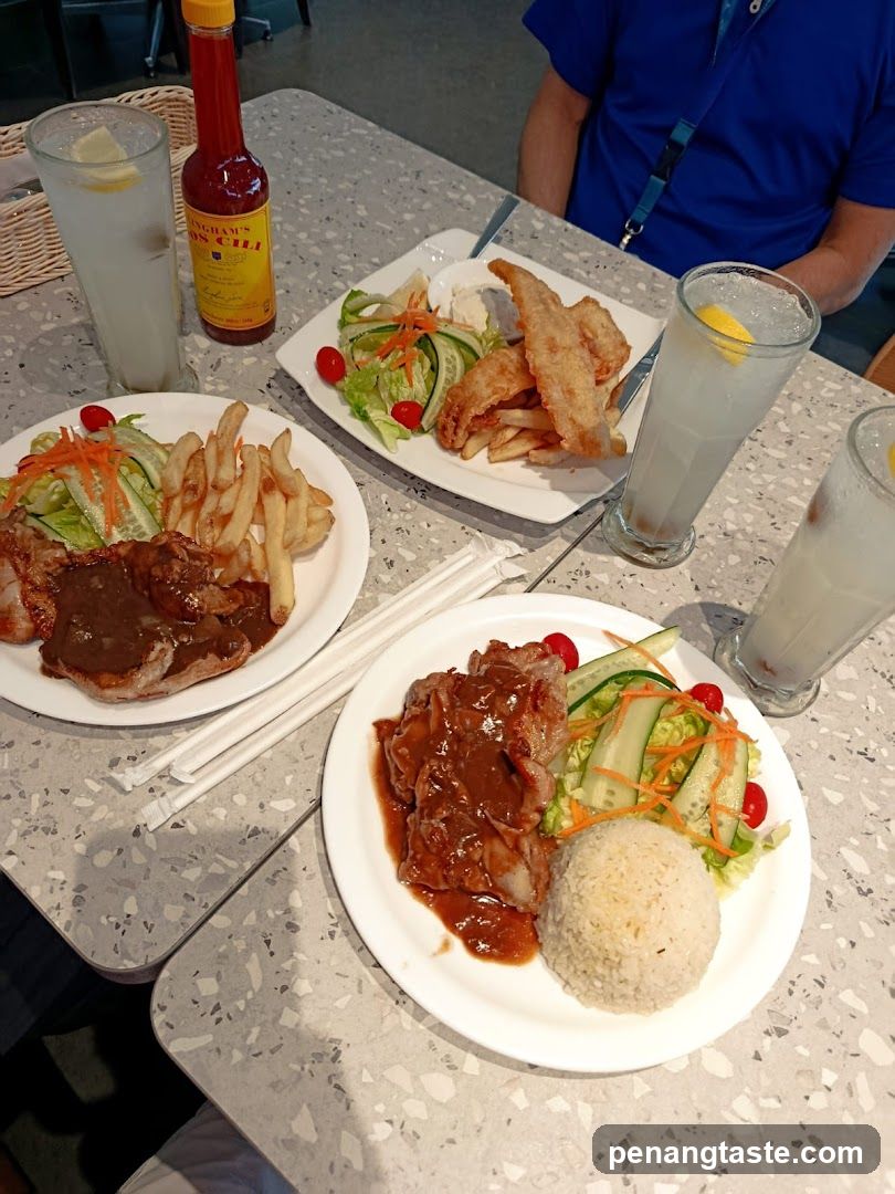 Dining Table with Food and Drinks