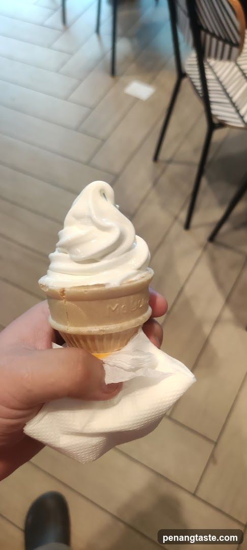 Hand holding ice cream cone