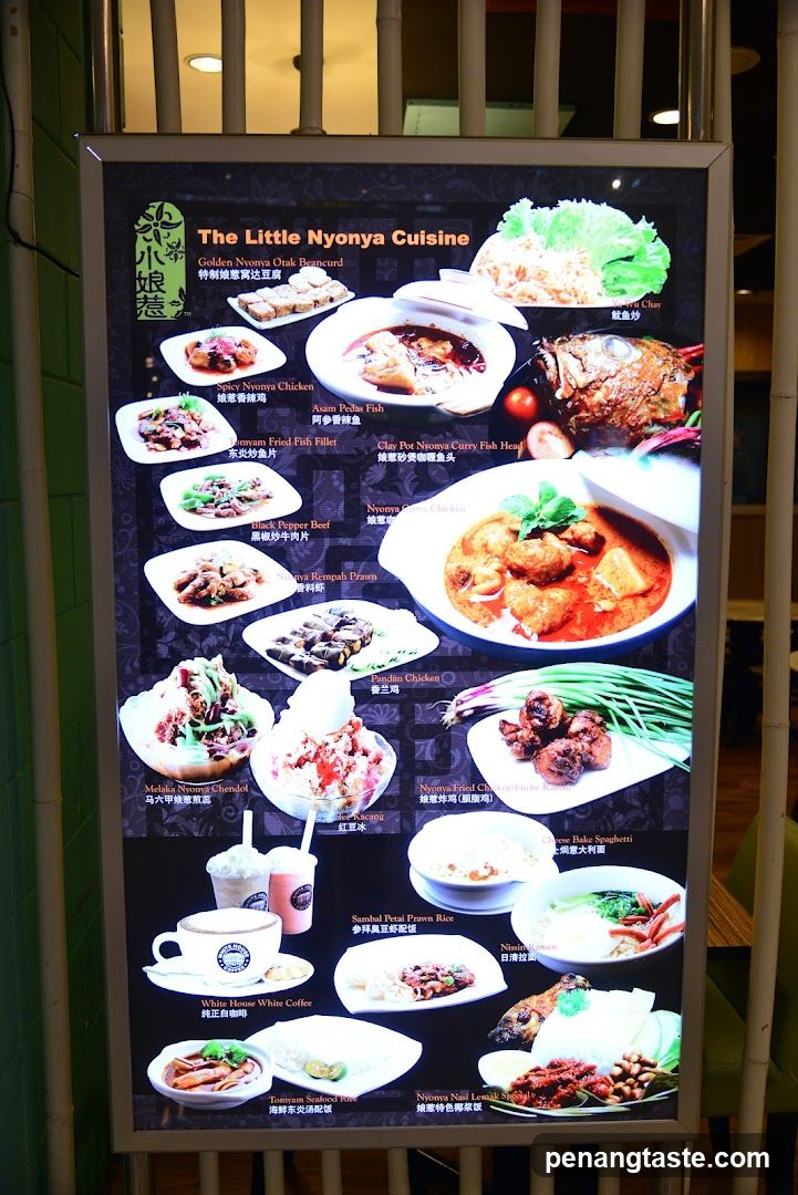 The Little Nyonya Cuisine Menu Board