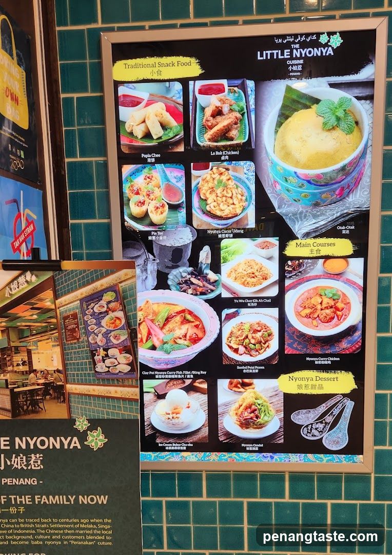 The Little Nyonya Menu