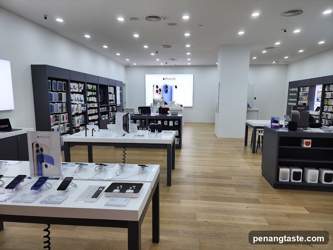 Modern electronics store interior