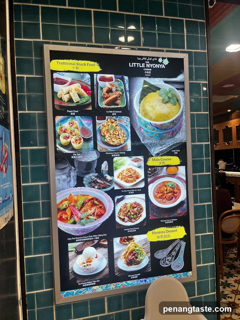 The Little Nyonya Cuisine Menu