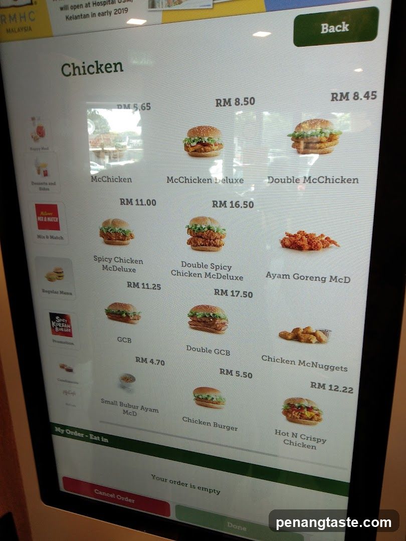 Chicken Menu
