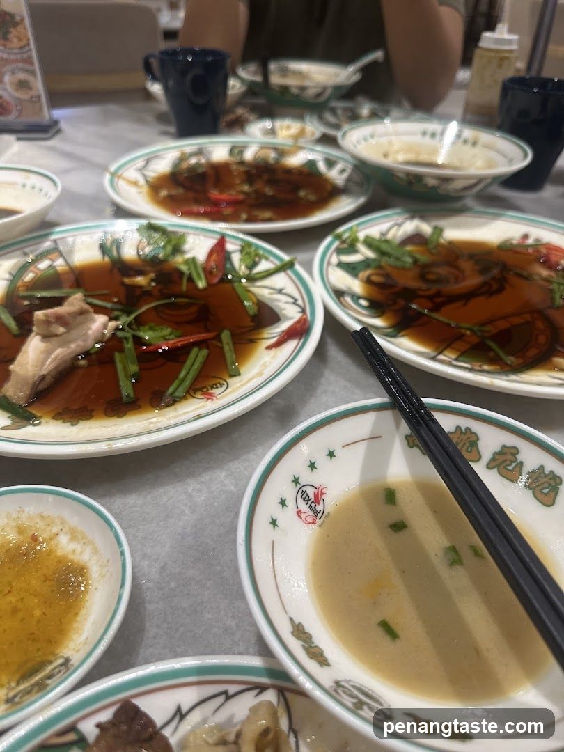 Table with partially eaten food