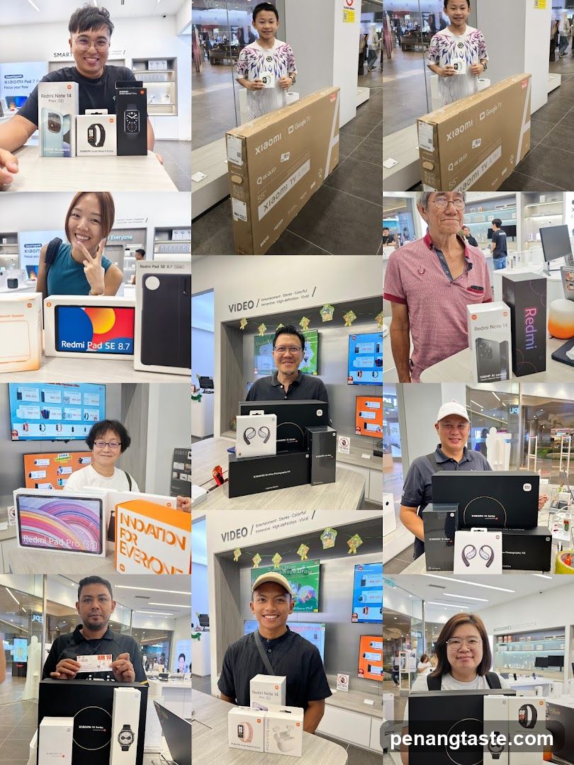 Customer Showcase in Electronics Store