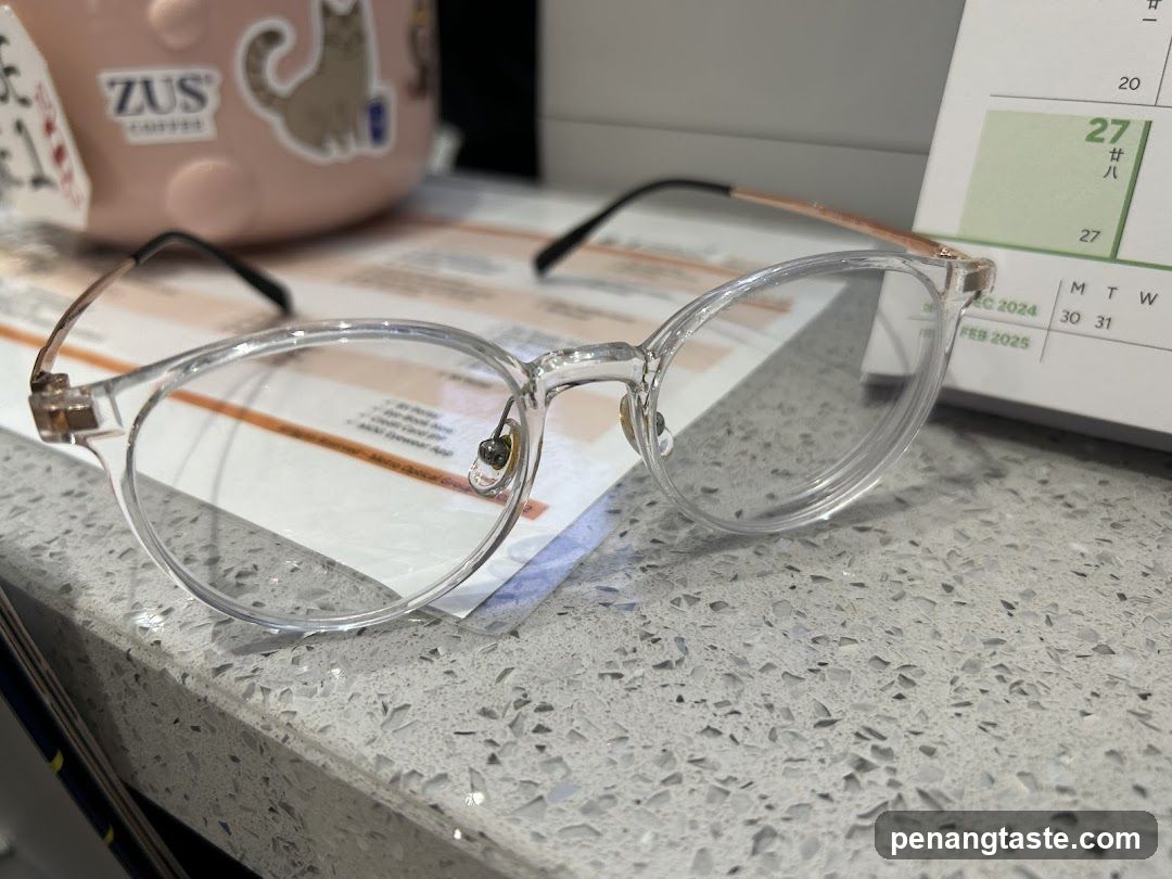 Glasses on counter