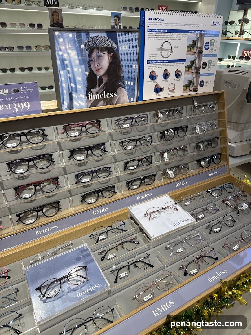 Eyewear Display in Retail Store