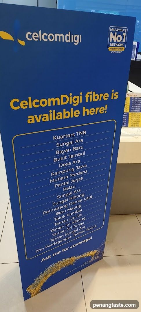CelcomDigi Fibre Availability Sign