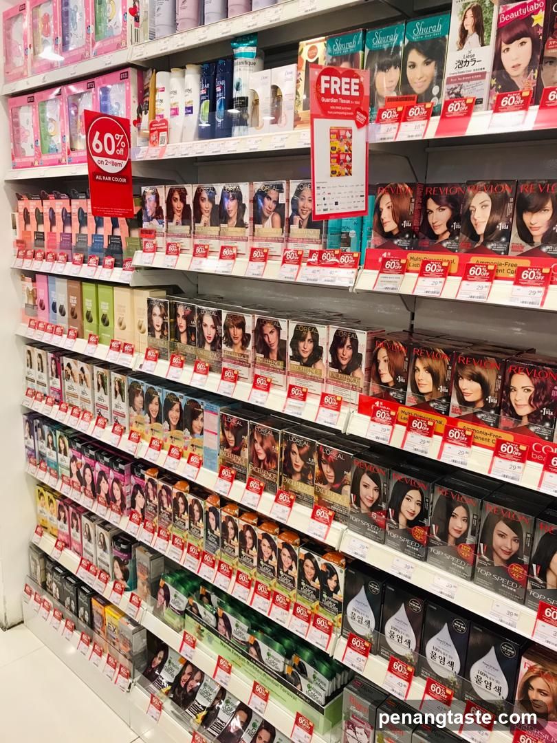 Hair Color Section in Retail Store