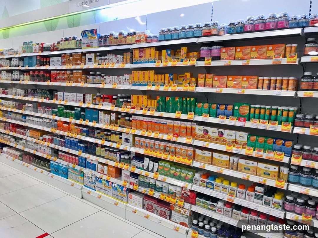 Supplements Section in Retail Store