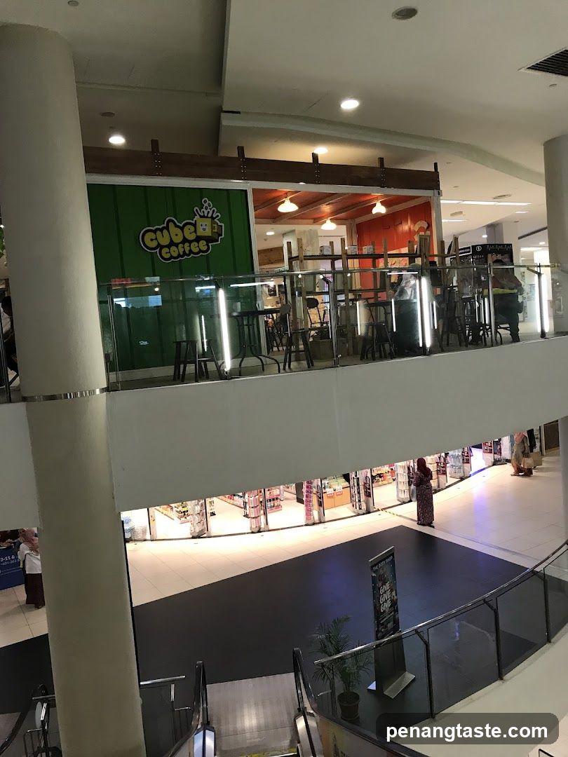 Interior of multi-level shopping mall