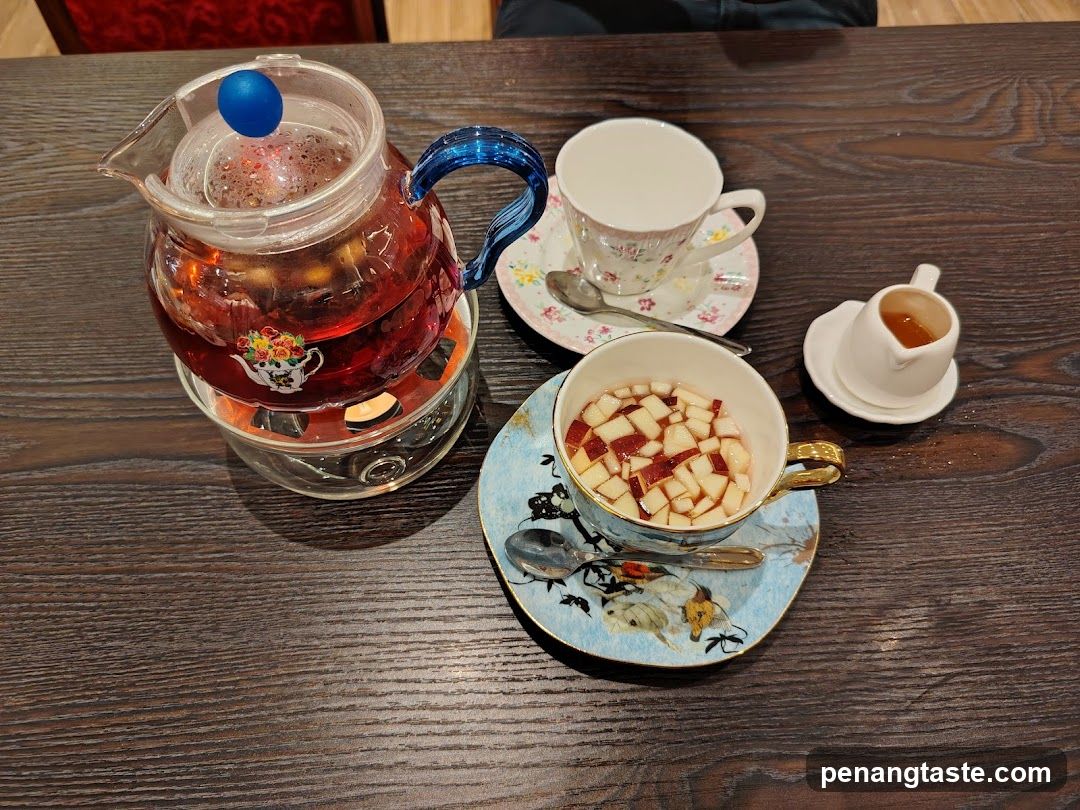 Tea Set on Wooden Table