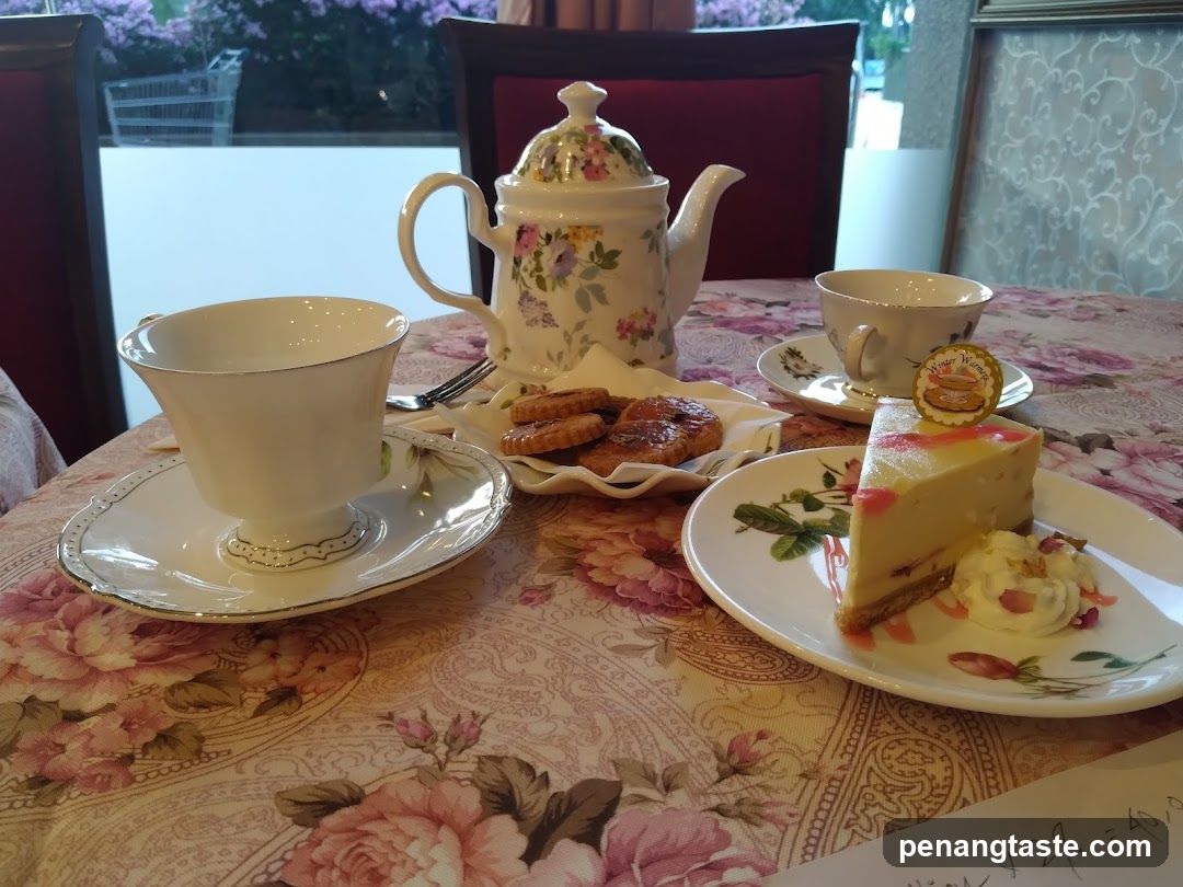 Tea Set and Dessert Display