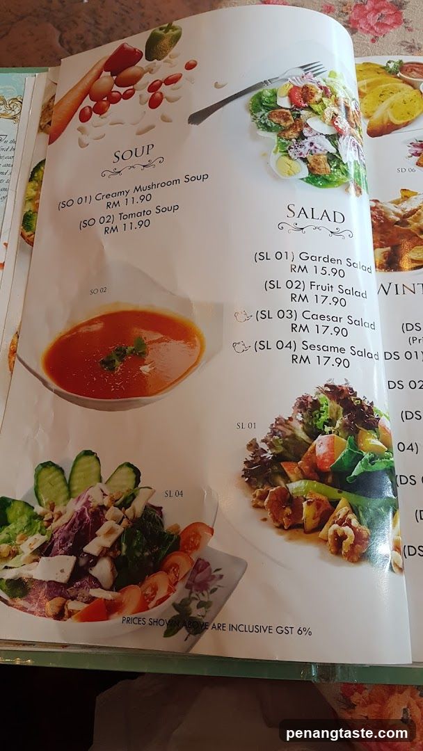 Restaurant Menu Page