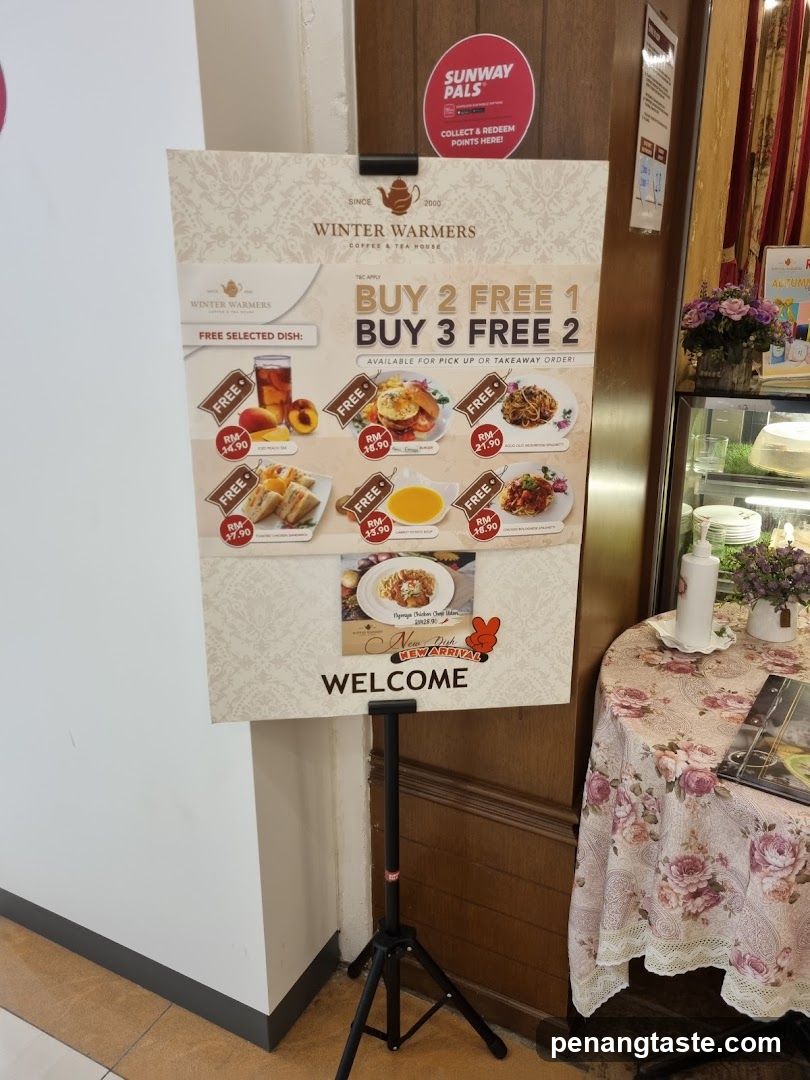 Winter Warmers Coffee & Tea House Promotional Board