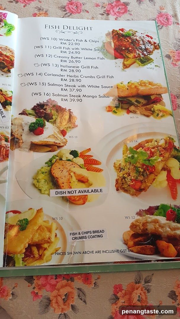 Fish Delight Menu Section