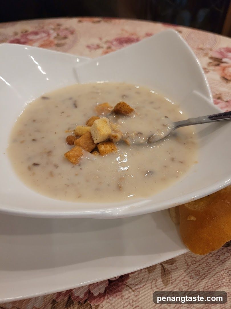 Soup in a bowl