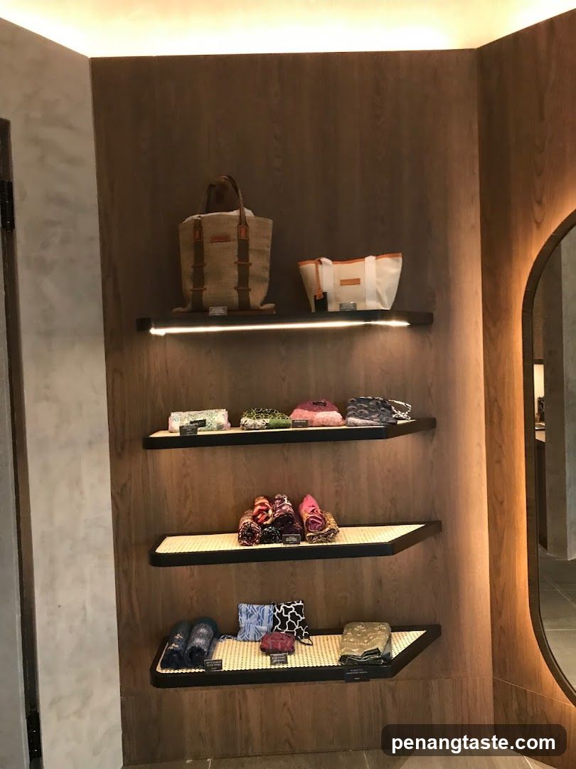 Display Shelves with Bags and Accessories