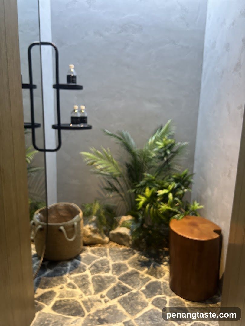 Shower Area with Plants