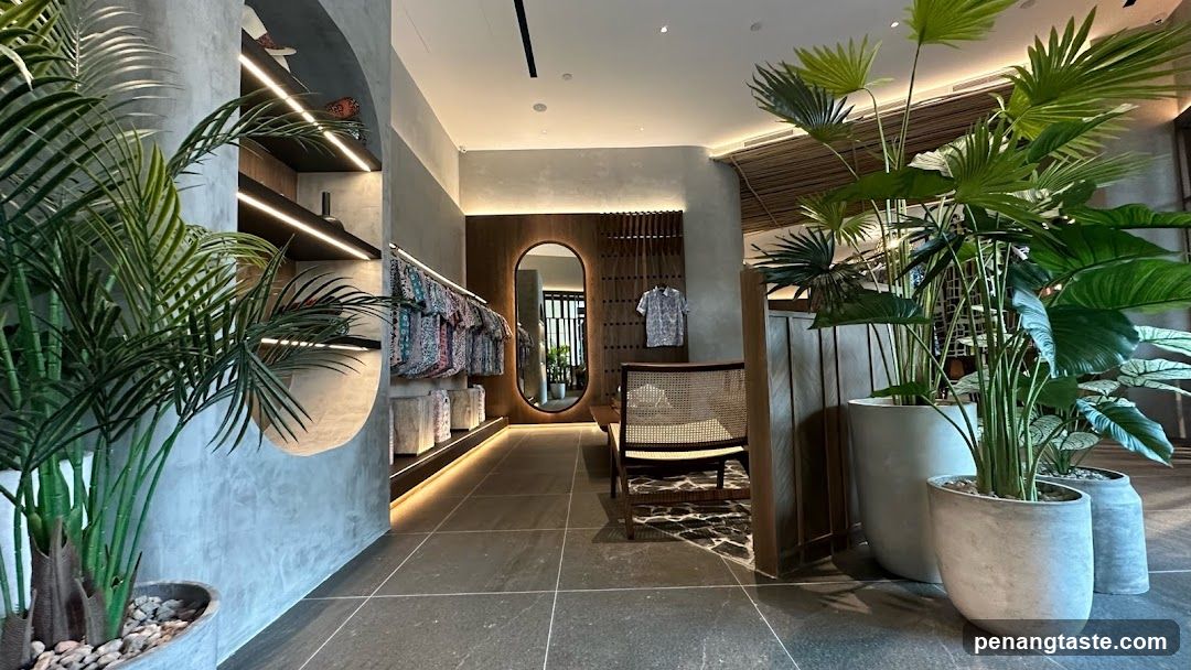Clothing store interior with plants