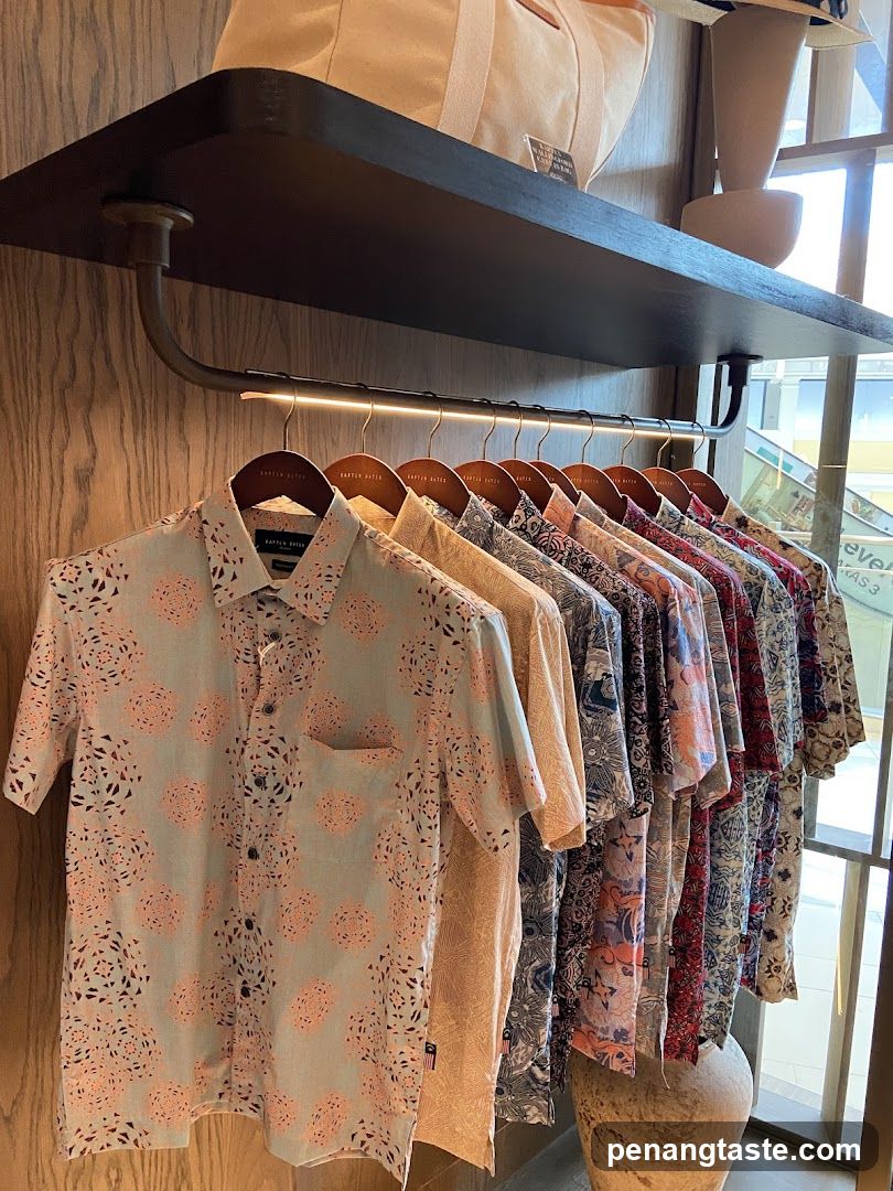 Display of patterned shirts