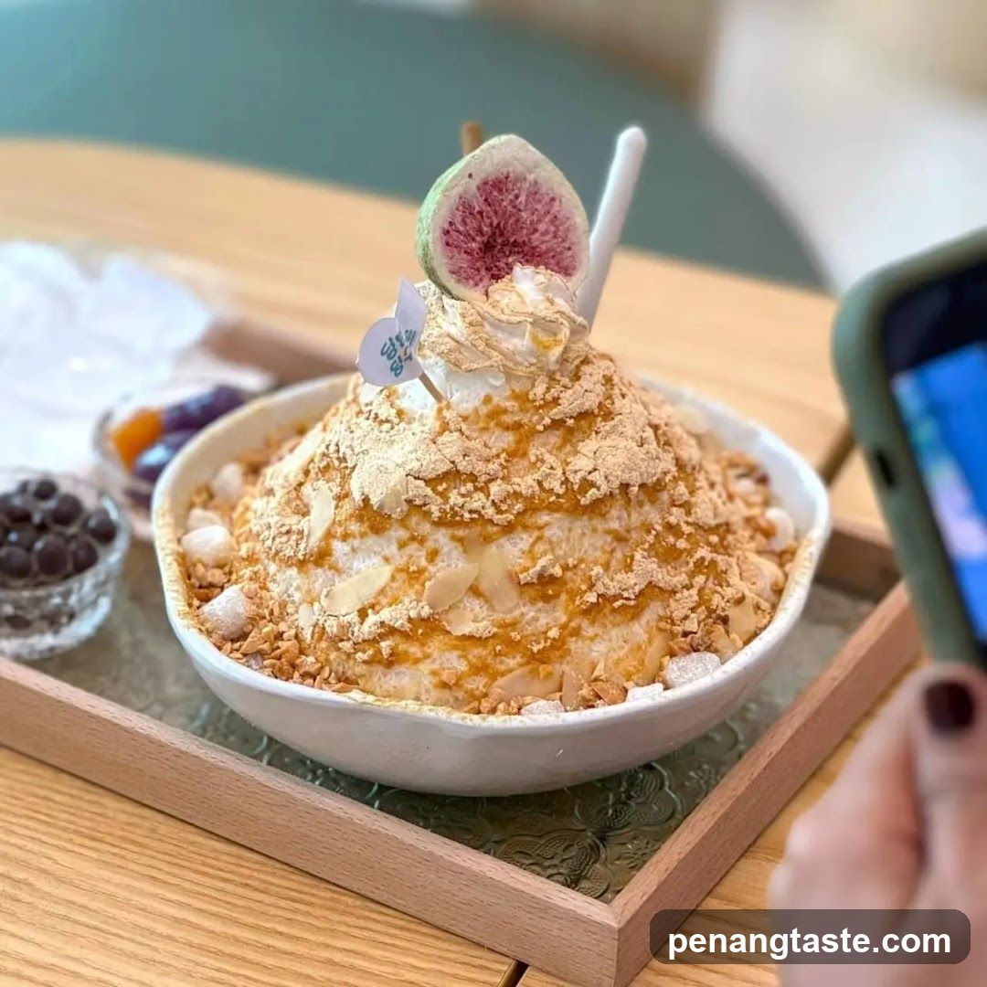 Bibimbap-style dessert with fig topping