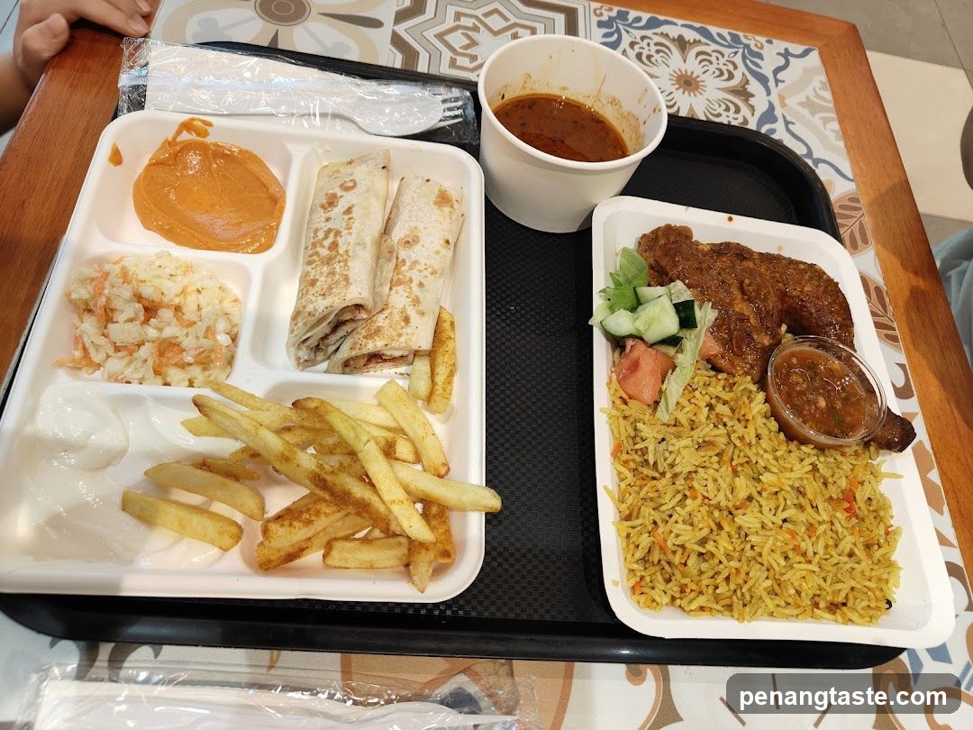 Food served on tray