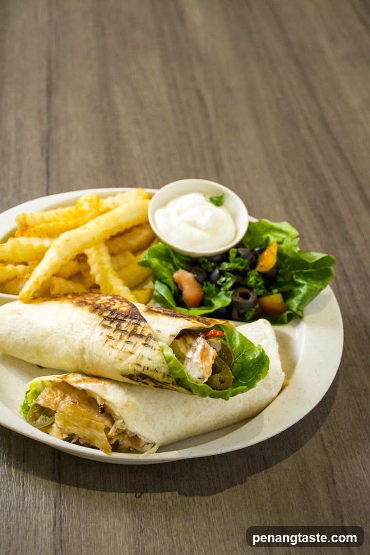 Food Plate on Wooden Surface