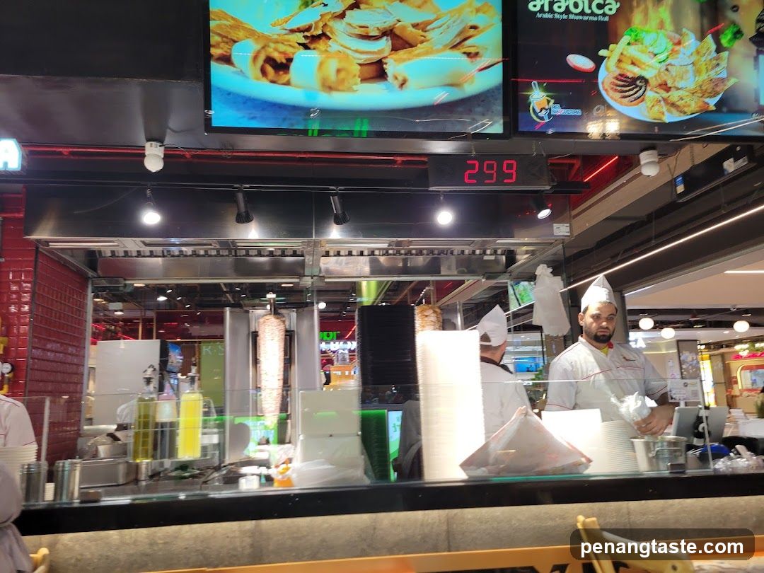 Food stall interior
