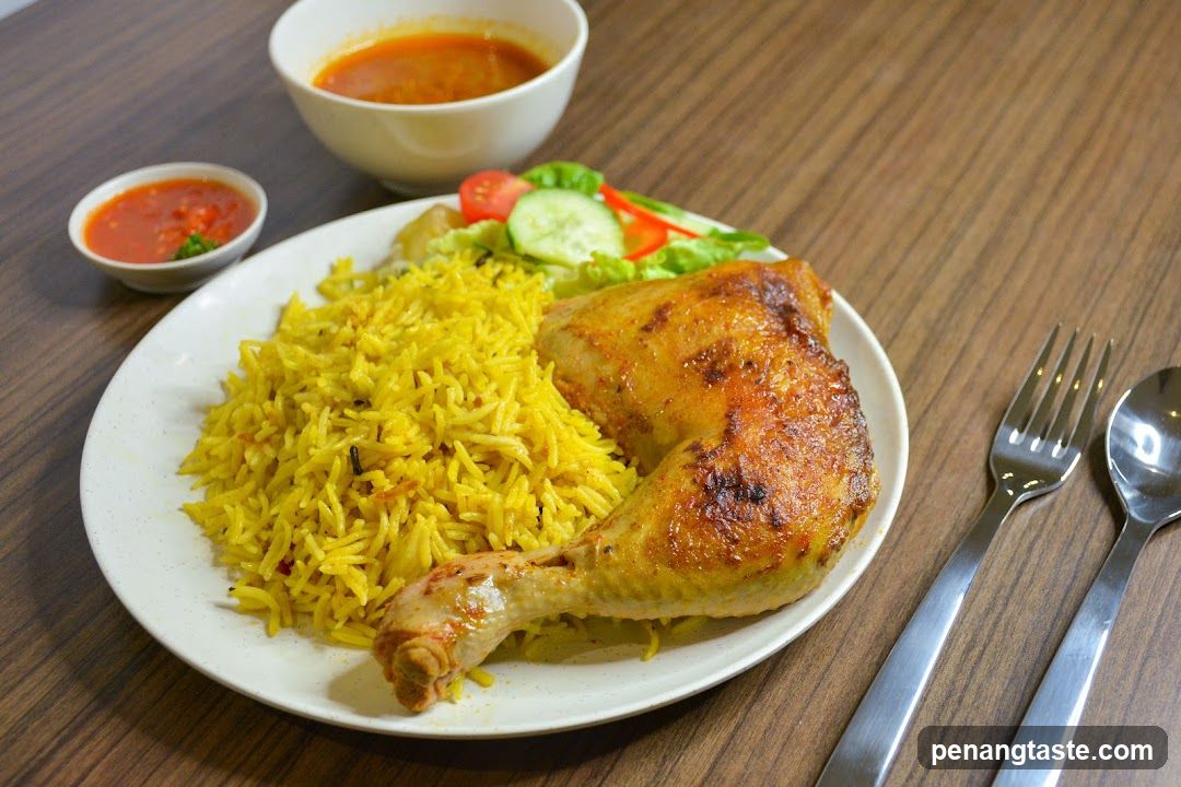 Food Plate on Wooden Table