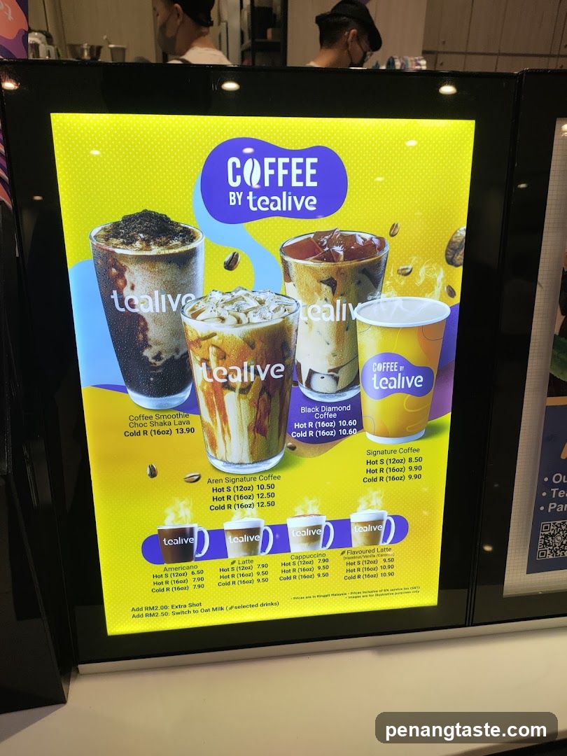 Coffee by Tealive Menu