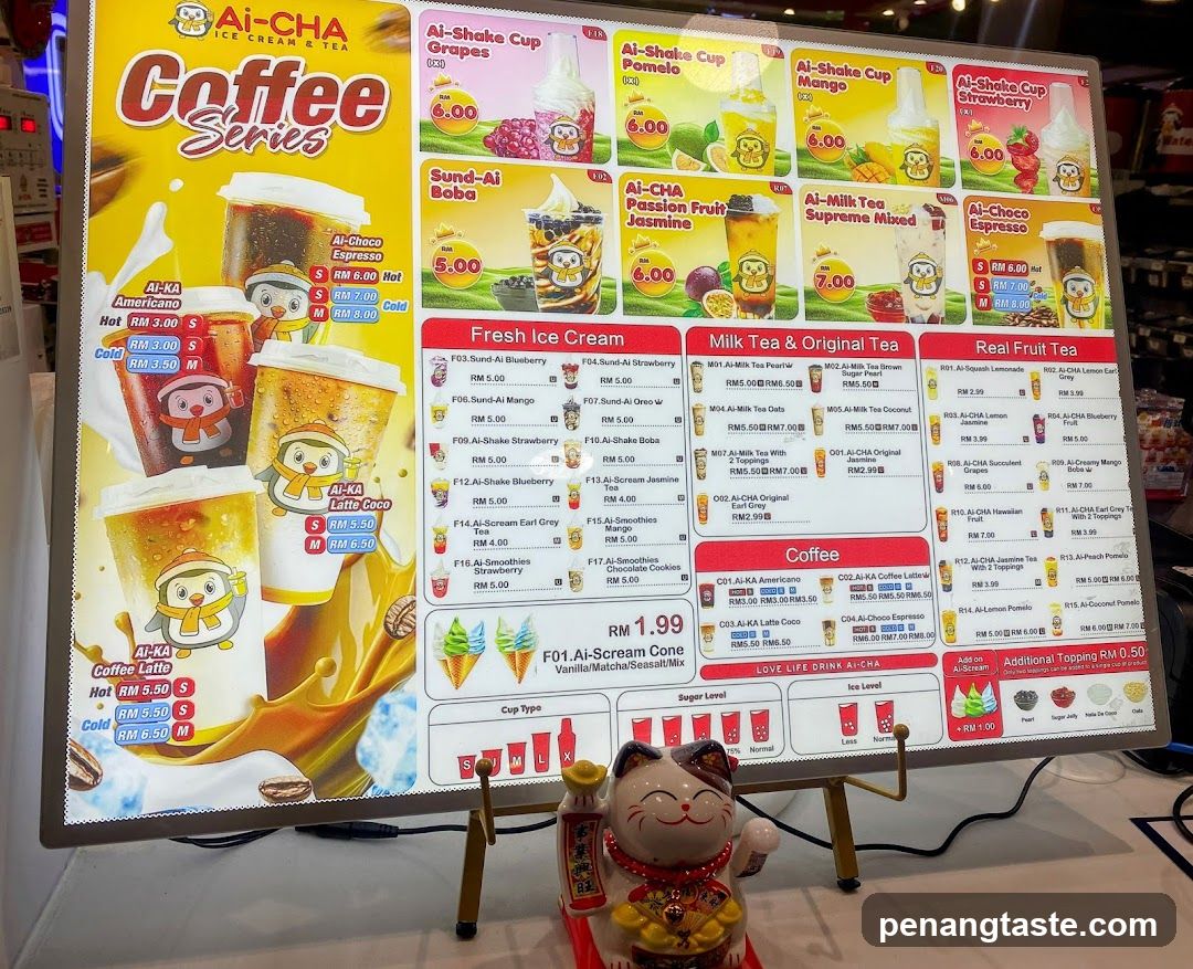 Ai-CHA Coffee Series Menu