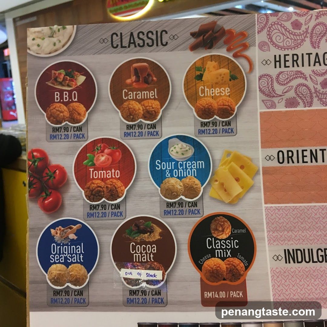 Classic Flavor Menu