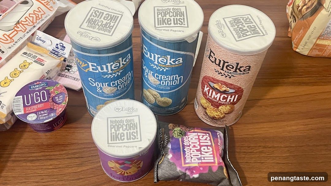 Snack Items on Wooden Surface