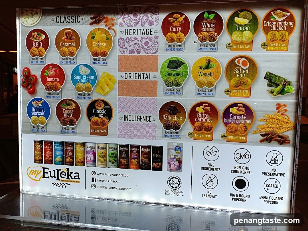 Eureka Snack Menu
