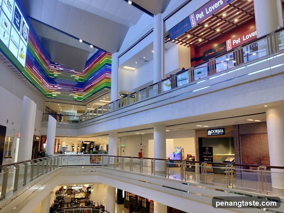 Multi-level shopping mall interior