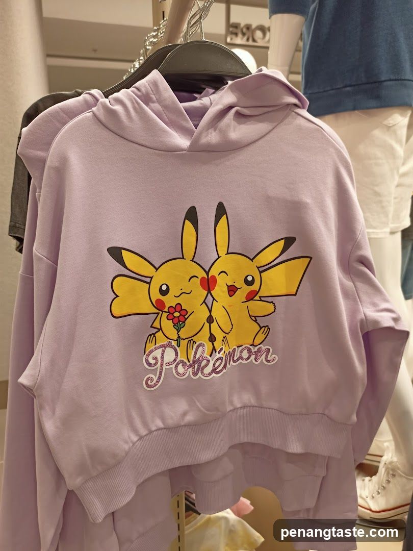 Pokemon-themed hoodie in store