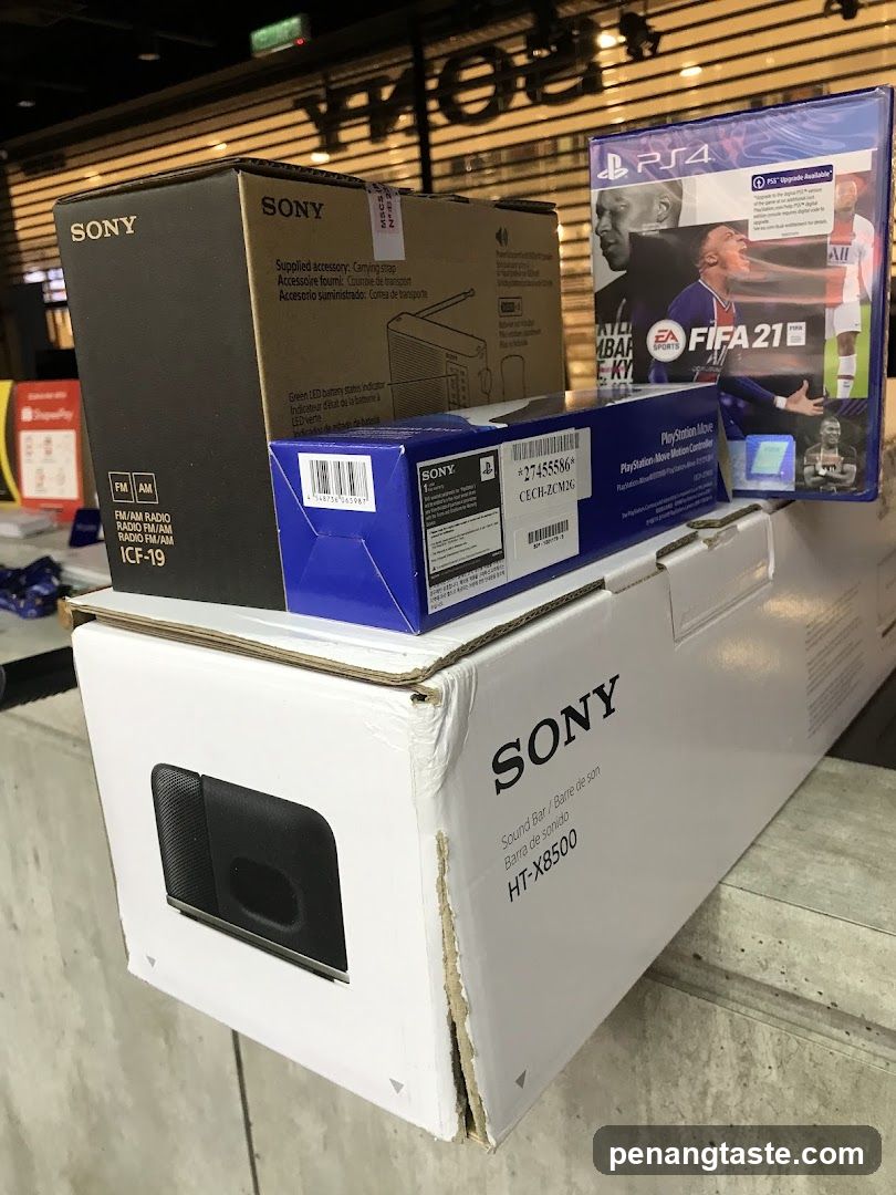 Sony Electronics and Gaming Products Display