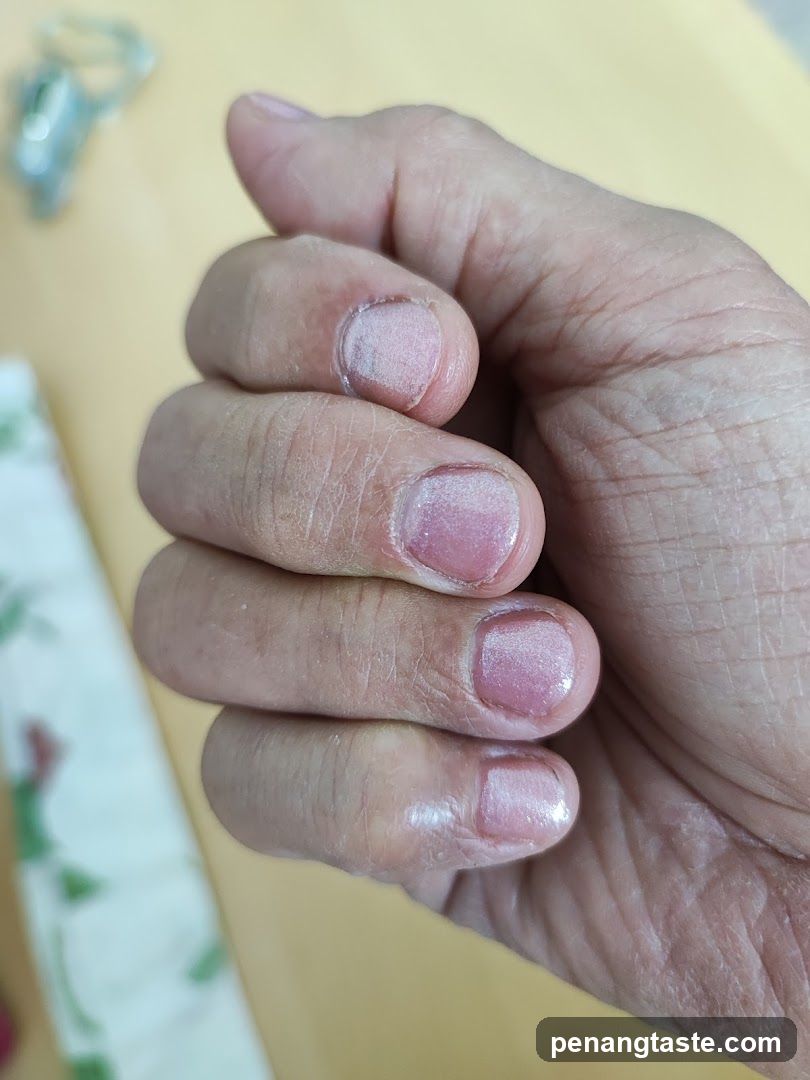 Hand with nails