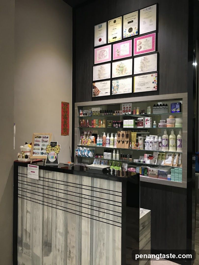 Interior of a beauty or nail salon