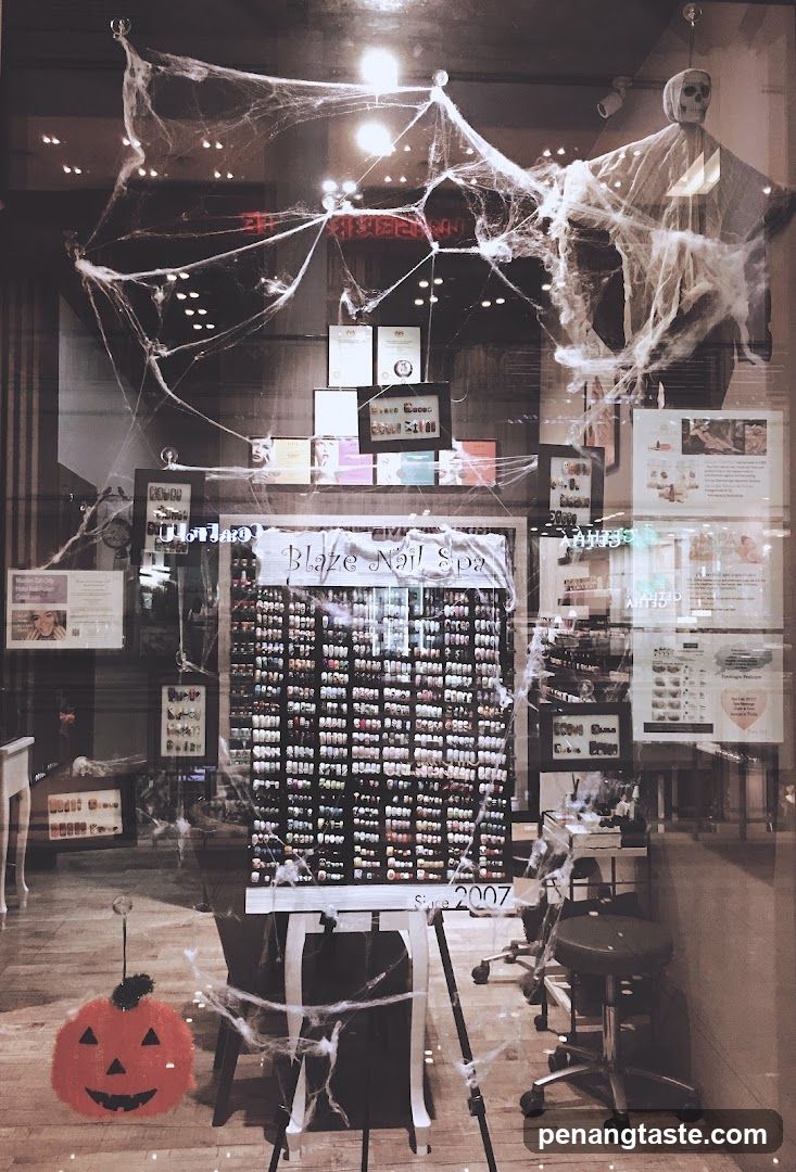 Blaze Nail Spa Halloween Display