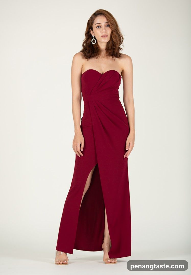 Woman in a Strapless Gown