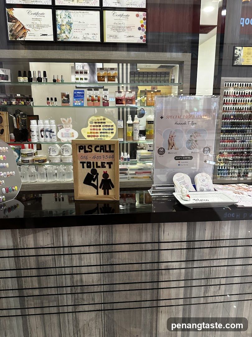 Nail Salon Interior Counter Area