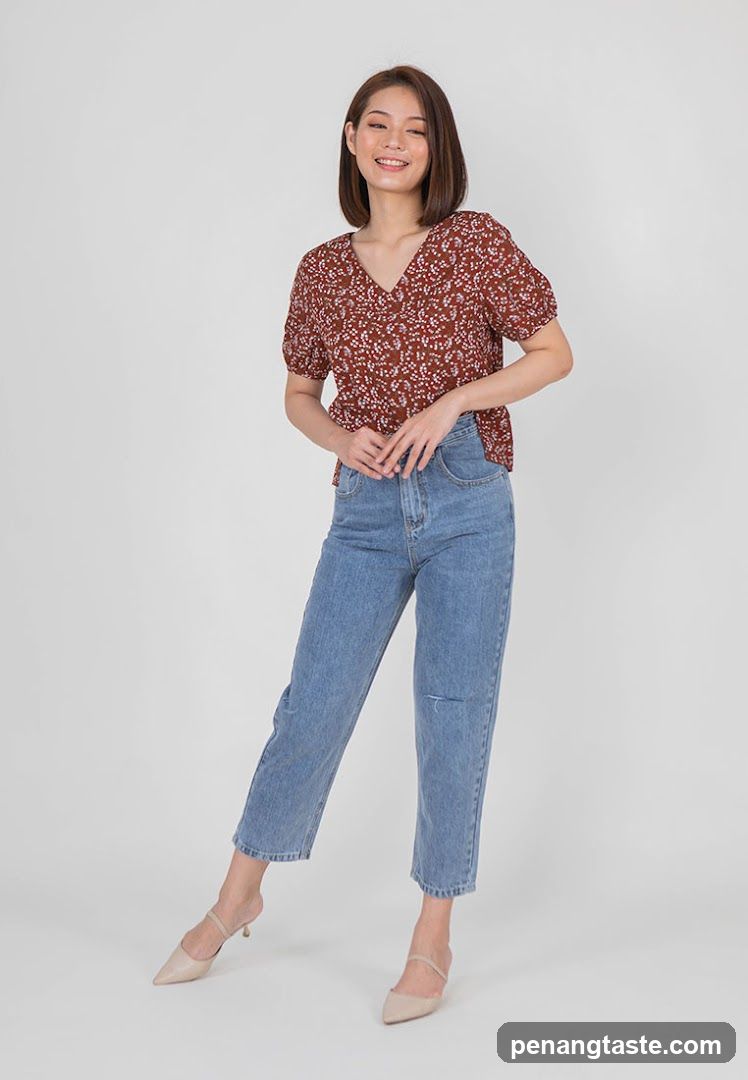 Model wearing outfit