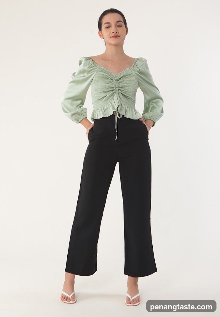 Model wearing outfit