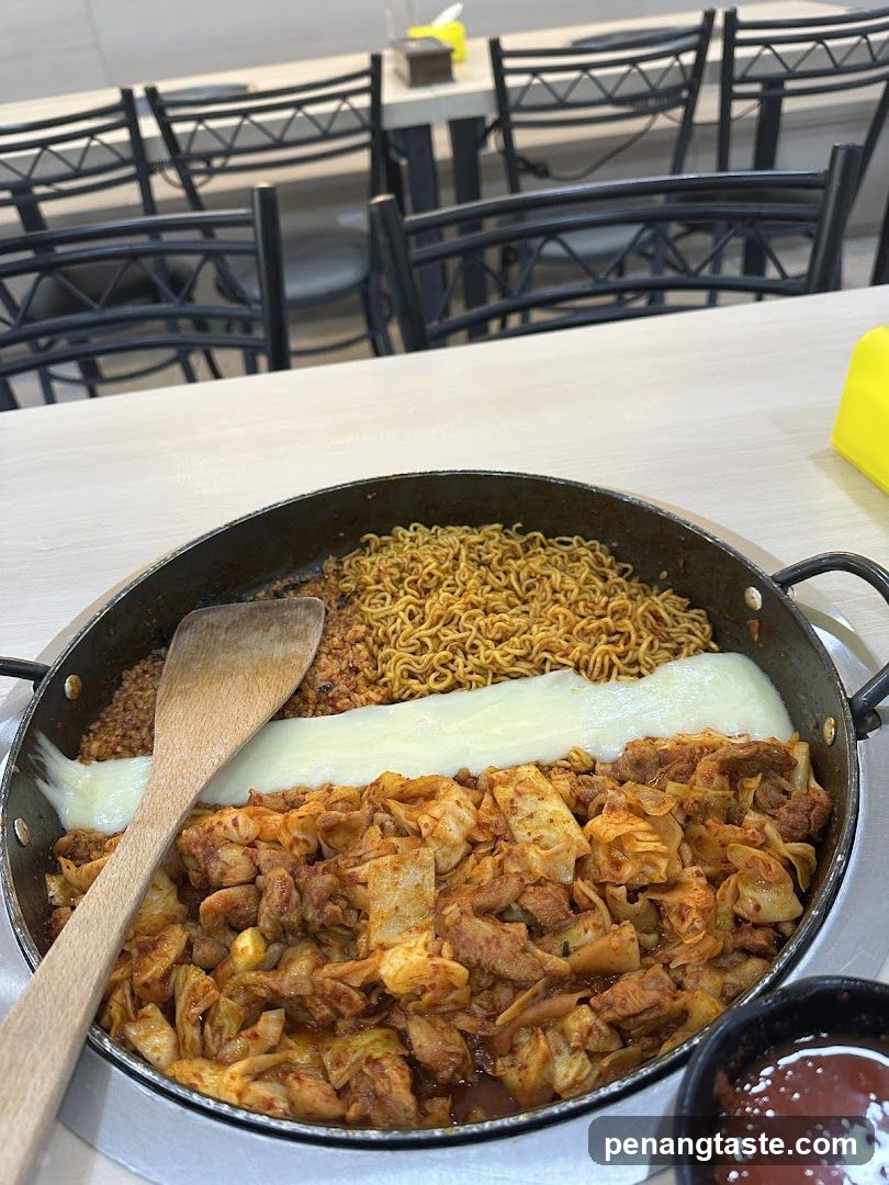 Korean Stir-fry with Cheese and Noodles