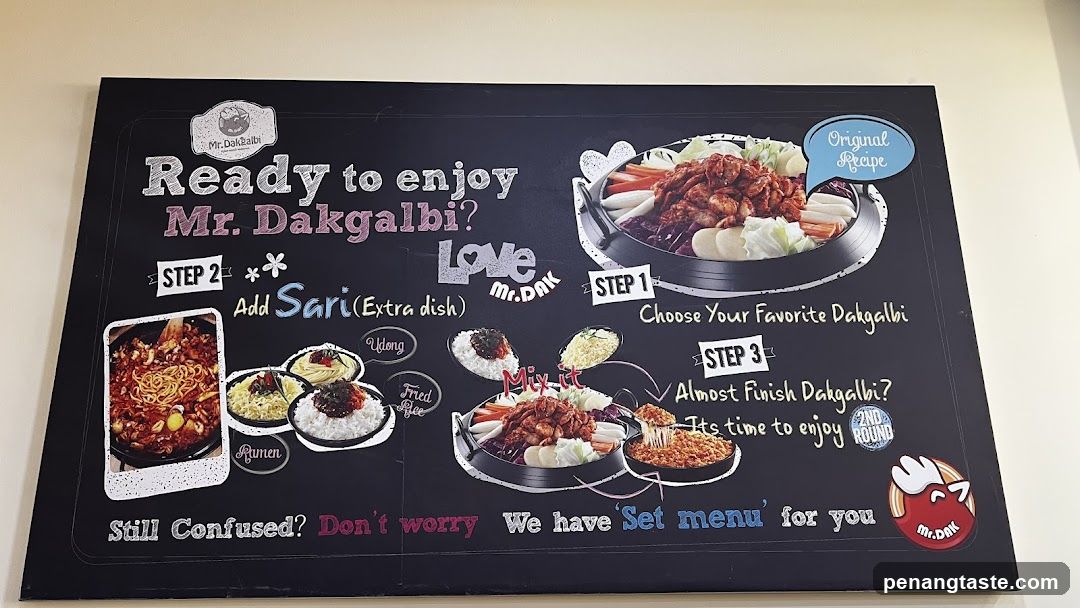 Mr. Dakgalbi Menu Board