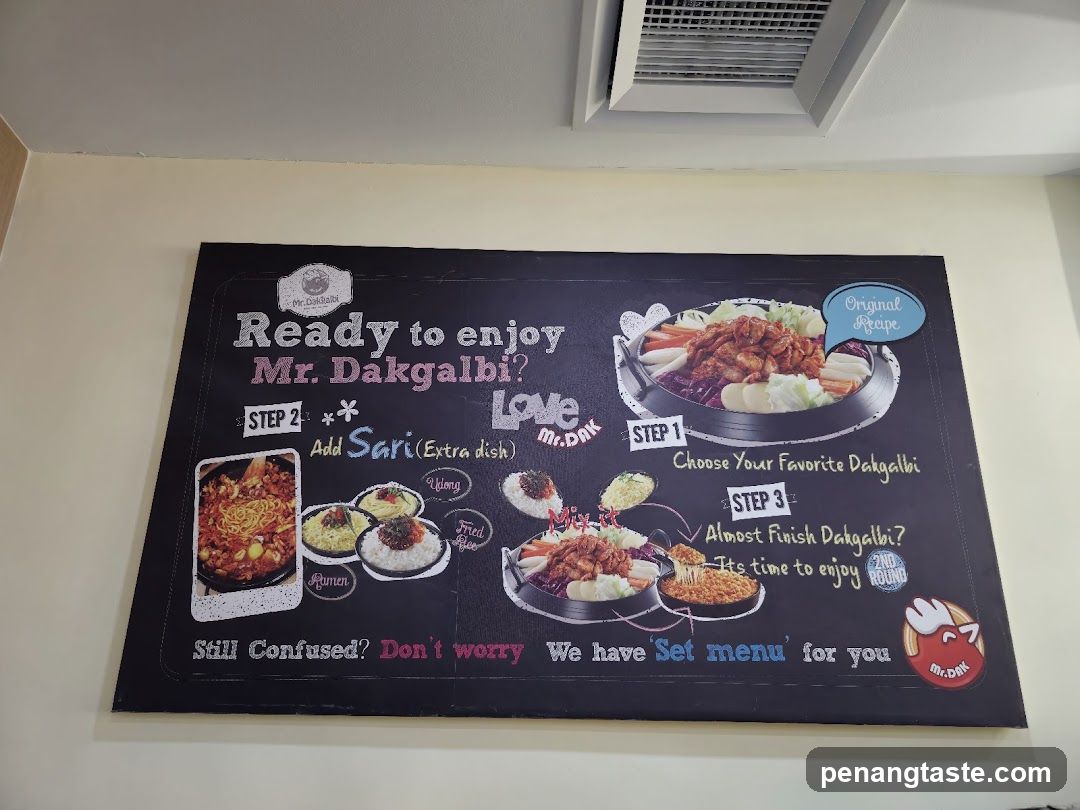 Mr. Dakgalbi Menu Board